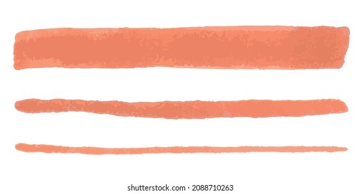 Vector set of colorful brush strokes. Hand painted background, watercolor, acrylic, marker dab. For banner, tag or label watercolor backgrounds band.