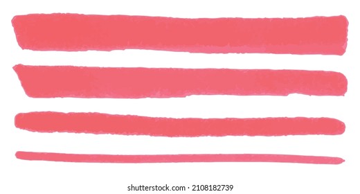 Vector set of colorful brush strokes. Hand painted background, watercolor, acrylic, marker dab. For banner, tag or label watercolor backgrounds band.