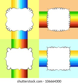 Vector set of colorful card templates