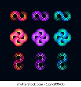 Vector Set of Colorful Endless Symbols