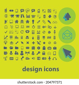 vector set of colorful flat icons, signs, design elements for mobile and web applications.