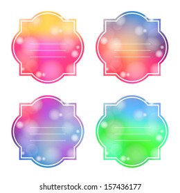 Vector set of colorful frames or banners