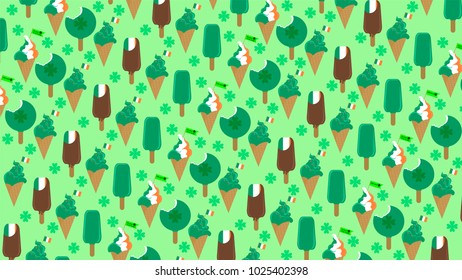 Vector set of colorful fruit and chocolate ice lolly