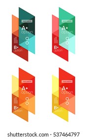 Vector set of colorful geometric infographics for workflow layout, diagram, number options or navigation web design