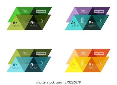 Vektorset mit farbigen geometrischen Informationen für das Workflow-Layout, Diagramm, Zahlenoptionen oder das Web-Design der Navigation
