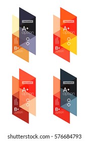 Vector set of colorful geometric infographics for workflow layout, diagram, number options or navigation web design