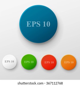 Vector set of colorful glossy badges.