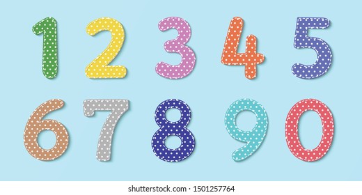 Vector set of colorful numbers.