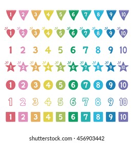 Vector set of colorful numbers