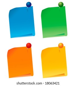 Vector set of colorful office stickers