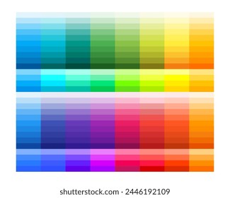 vector set of colorful palette swatches