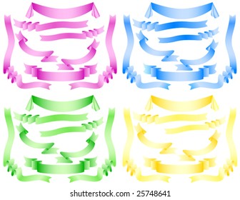 Conjunto vectorial de cinta colorida