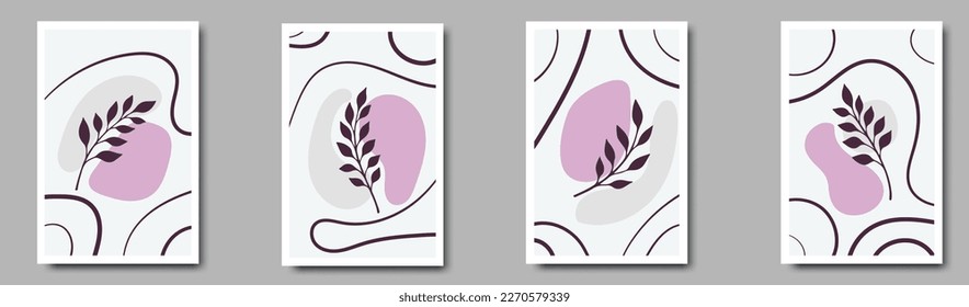 Vector set of colorful social media post and stories design templates, Summer background with leaves and waves.