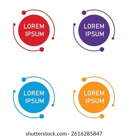 Vector set of colorful speech bubbles as sticker labels tags for message design