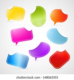 Vector Set of Colorful Stickers, Labels