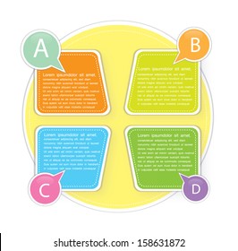 Vector - Set of Colorful Text Box 