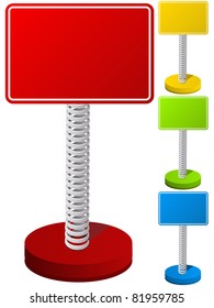 Vector - Set of Colorful Text Box on Metal Spring