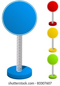 Vector - Set of Colorful Text Box on Metal Spring