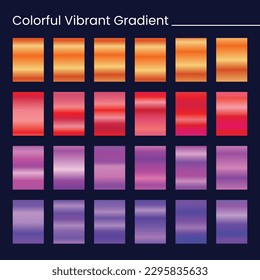 vibrant colorful set gradient