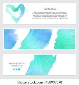 Vector. Set of colorful watercolor backgrounds.