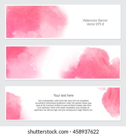 Vector. Set of colorful watercolor backgrounds.