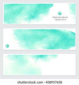 Vector. Set of colorful watercolor backgrounds.