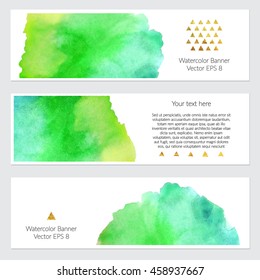 Vector. Set of colorful watercolor backgrounds.