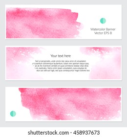 Vector. Set of colorful watercolor backgrounds.