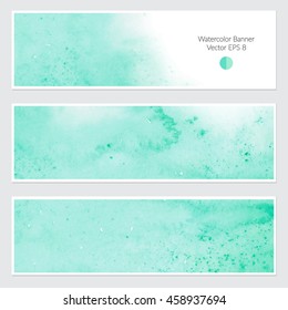 Vector. Set of colorful watercolor backgrounds.
