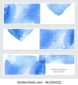 Vector. Set of colorful watercolor backgrounds for your design.
