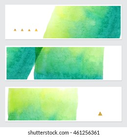 Vector. Set of colorful watercolor backgrounds for your design.