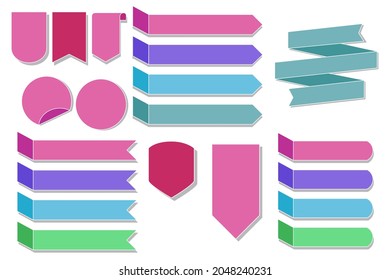 Vector set | Colorful web stickers, tags and labels collection