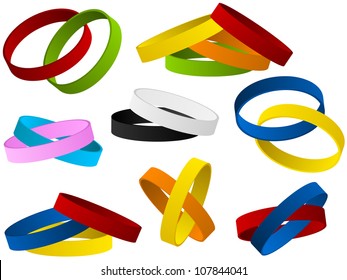 Vector - Set of colorful wristband