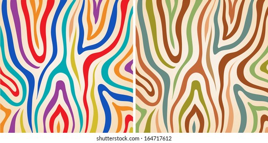 vector set colorful zebra textures, abstract colorful stripes background set