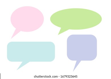 Vector set of colors full various bubbles of speech for cartoon or comic.