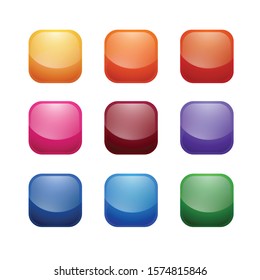 Vector set of colour badge or button for web, app, for decoration.