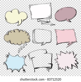 vector set of comics