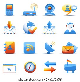 Vector set of communication icons. 