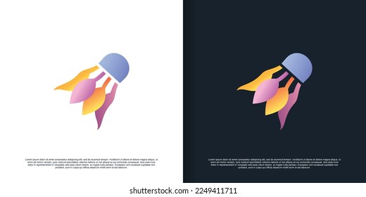 Conjunto de vectores de las ideas de diseño del logotipo de la empresa Vector Premium
