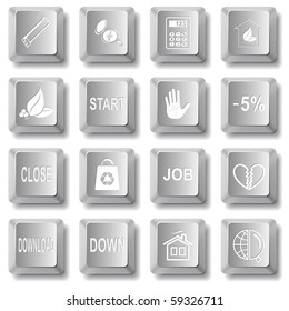 Vector set of computer keys