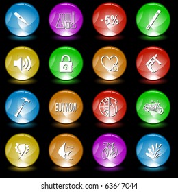 Vector set of computer keys