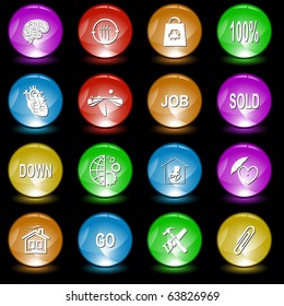 Vector set of computer keys