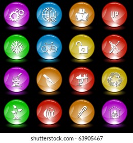 Vector set of computer keys