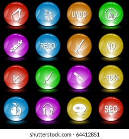 Vector set of computer keys