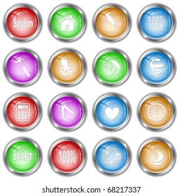 Vector set of computer keys