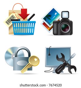 Vector set of computer & web icons II