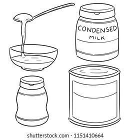 vector set of condensed milk