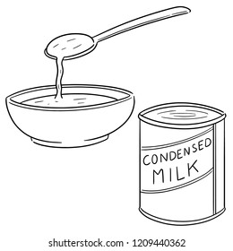 vector set of condensed milk