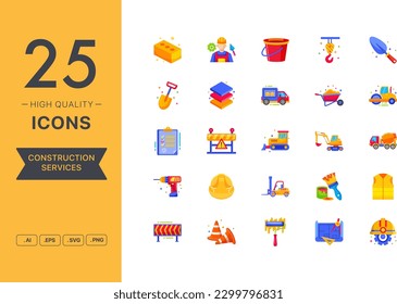 Vector set of Construction icons