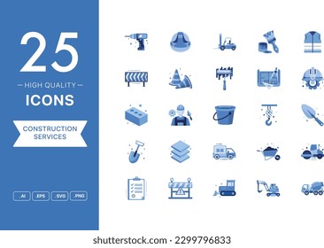 Vector set of Construction icons